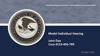 Individual Model Hearing John Doe Case Number 123456789 [upl. by Eekorehc]