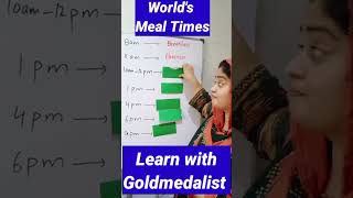 Didyou know these World meal times 🌍 englishlesson englishteacher [upl. by Cutty]