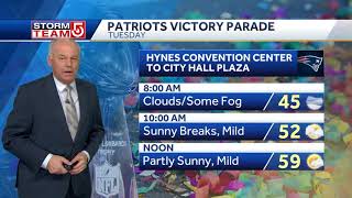 Video Tuesdays Patriots Super Bowl parade should be warmest yet [upl. by Eenaej138]