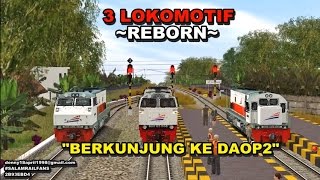 3 LOKOMOTIF REBORN quotBERKUNJUNG KE DAOP2quot TRAINZ 2009 INDONESIA [upl. by Max]