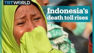 Indonesias tsunami death toll rises [upl. by Ruelle574]