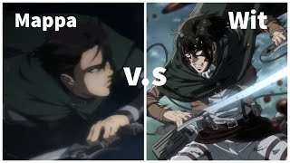 wit studio vs Mappa on animating survey crops with 3D maneuver gear odm  attack on Titan [upl. by Iloj]