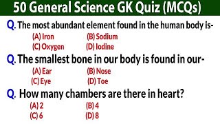 50 General Science GK in English  Science GK Questions MCQs  Science Trivia Quiz Question [upl. by Siron625]