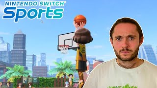 Playing Nintendo Switch Sports Basketball Reaction [upl. by Albarran946]