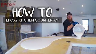 HOW TO  Epoxy Kitchen Countertop  Countertop Epoxy  White Marble Countertop  Kitchen Countertop [upl. by Lubbi767]