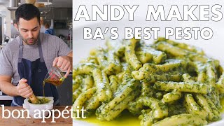 Andy Makes BAs Best Pesto  From the Test Kitchen  Bon Appétit [upl. by Aniles614]