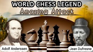 Chess Legend Adolf Anderssen vs Jean Dufresne In Berlin 1852 [upl. by Lahtnero]