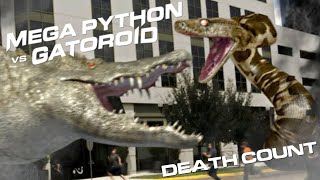 Mega Python Vs Gatoroid 2011 Death Count [upl. by Htedirem]