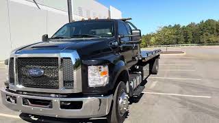 2019 Ford F650 Superduty JerrDan Flatbed Tow Truck Rollback 2 Car [upl. by Rita]