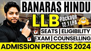 BHU LLB Admission Process 2024🔥Eligibility Exam syllabus Fees Placements complete details🔥 [upl. by Dnomse]