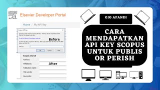 Cara Mendapatkan API Key scopus Untuk Publish or Perish [upl. by Yarezed]