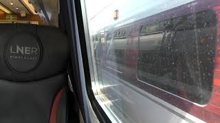 Leaving Grantham on a LNER Class 91 19724 [upl. by Annaehr]