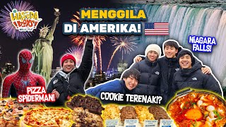 SERU MAKAN PIZZA SPIDERMAN COOKIES TERENAK KE NIAGARA FALLS LIBERTY amp NEW YEAR  WORLD TRIP [upl. by Einad]