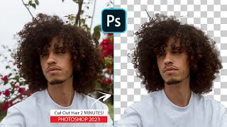 How to Cut Out Hair 2 MINUTES Photoshop Tutorial 2023  Easy Tutorial [upl. by Chem864]