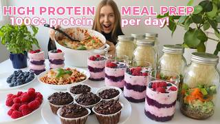 Weekly Healthy amp High protein Meal Prep  100G Protein [upl. by Eecak427]