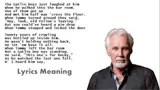 Kenny Rogers  Coward Of The County  Lyrics Meaning [upl. by Saibot319]