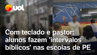 Alunos fazem intervalos bíblicos e levam até pastores a escolas em PE vídeos mostram cultos [upl. by Cal424]