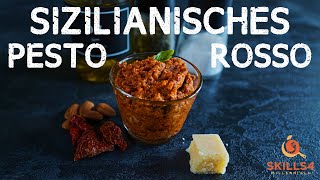 Italienisches Rotes Pesto Rezept mit getrockneten Tomaten und Mandeln [upl. by Maisie]