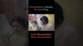 Rare video Lata Mangeshkar amp usha mangeshkar recording Hanuman Bhajan  mangeshkar sisters viral [upl. by Strohl]