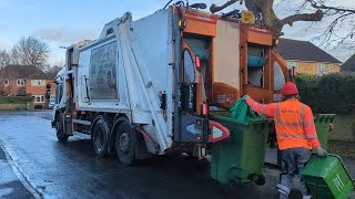 Dennis One Pass Bin Lorry Collecting Recycling In West Berkshire [upl. by Myranda]