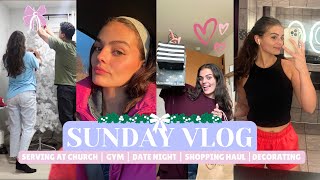 SUNDAY VLOG decorating serving at church shopping haul gym date night  DEALING WITH TRIALS [upl. by Ssidnak929]