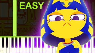 ANKHA ZONE MEME SONG  EASY Piano Tutorial [upl. by Eedissac]