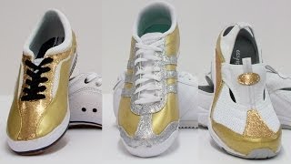 Gold Sneakers How to Make Your Own with Manhattan Wardrobe Supply [upl. by Efar123]