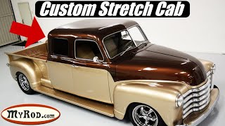 1950 Chevrolet Truck STRETCH CAB Restomod  converted to 7 window [upl. by Anaihk]