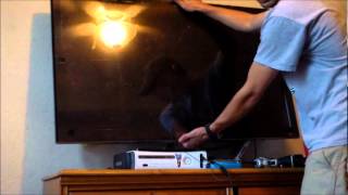 HOW TO UNinstall FLAT SCREEN TV OFF WALL [upl. by Surazal]