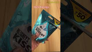 🍫 HERSHEYS KISSES COOKIES N CREME  RATING shorts [upl. by Ettenej]