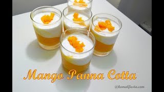 Mango Panna CottaMango Pudding dessert cool refreshing dessert Mango recipes [upl. by Emera]