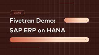 Fivetran Demo SAP ERP on HANA Video Demo [upl. by Aivatnahs119]