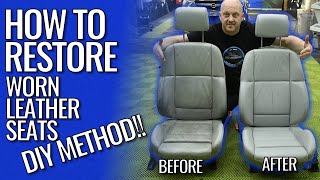 How To Restore a Worn Car Leather Seat  BMW  DIY Method Step by Step [upl. by Dyraj]