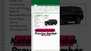 Excel Trik Membuat Tabel Data Katalog Produk Dengan Preview Gambar di Excel shorts excel [upl. by Legna]