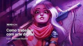 Como Trabalhar com Ilustração e Pintura Digital  Limetown Studios [upl. by Anirehtak]