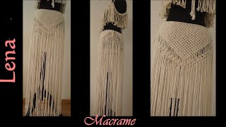 𝗠𝗮𝗰𝗿𝗮𝗺𝗲 with 𝗟𝗲𝗻𝗮  Makramee Rock  macrame skirt [upl. by Ociral453]