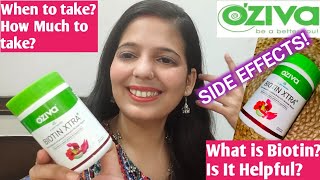 OZiva’s Plant Based BIOTIN XTRA honest Review  side effectsbenefits my experience worst or Best [upl. by Arracahs]