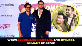 Ayushmann Khurrana And Jitendra Kumar Have A Sweet Shubh Mangal Zyada Saavdhan Reunion [upl. by Ititrefen526]