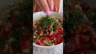 EASY RECIPE  QUINOA TABBOULEH SALAD trending shorts recipe [upl. by Anaitit]