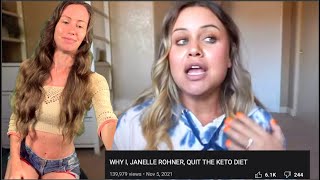 Janelle Rohner quits Keto and lies about why  cos  meal plans [upl. by Llehsam]