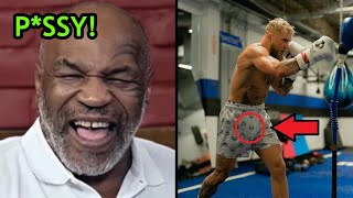 Mike Tyson Laughing at Jake Paul Training😂 Joe Rogan amp Mayweather give their opinions [upl. by Acirehs]