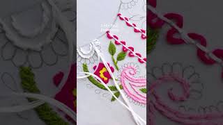 hand embroidery embroidery art shortvideo sewing drawing trending flowers viralvideo best [upl. by Weinreb]