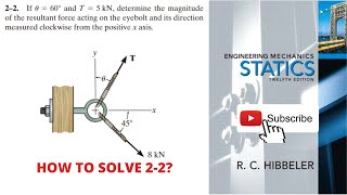 22 hibbeler statics chapter 2  hibbeler solutions  statics [upl. by Ingham]