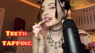 ASMR BeeBee asmr only teeth tapping compilation [upl. by Acsirp]