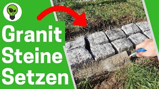 Granitsteine Verlegen Rasenkante ✅ GENIALE ANLEITUNG Wie Natursteine als Mähkante in Beton Setzen [upl. by Sixel764]