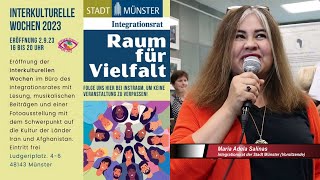 Eröffnung Interkulturelle Wochen 2023 des Integrationsrates Münster Rede Maria Salinas IRVors [upl. by Bushey]