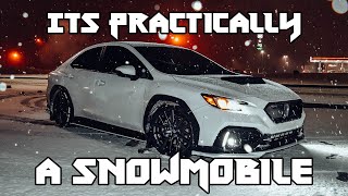 2022 WRX playing in the snow with Blizzak WS90s [upl. by Thgirw]