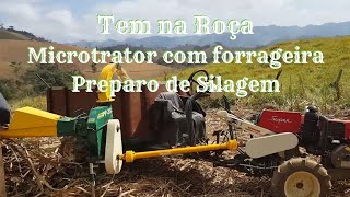 Microtrator Yanmar com forrageira para o preparo de silagem [upl. by Novad187]