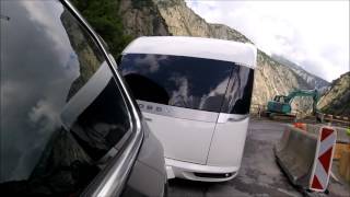 Hobby Premium Wohnwagen Caravan Gotthard Pas Pass Schweiz Zwitserland Juli July 2016 [upl. by Utham639]