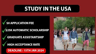 0 Application fee  25k Automatic Scholarship  Graduate Assistantship Available [upl. by Kieran]